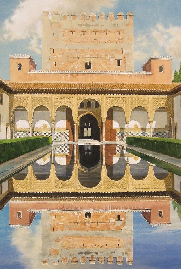 Reflecting pond, Court of Myrtles
